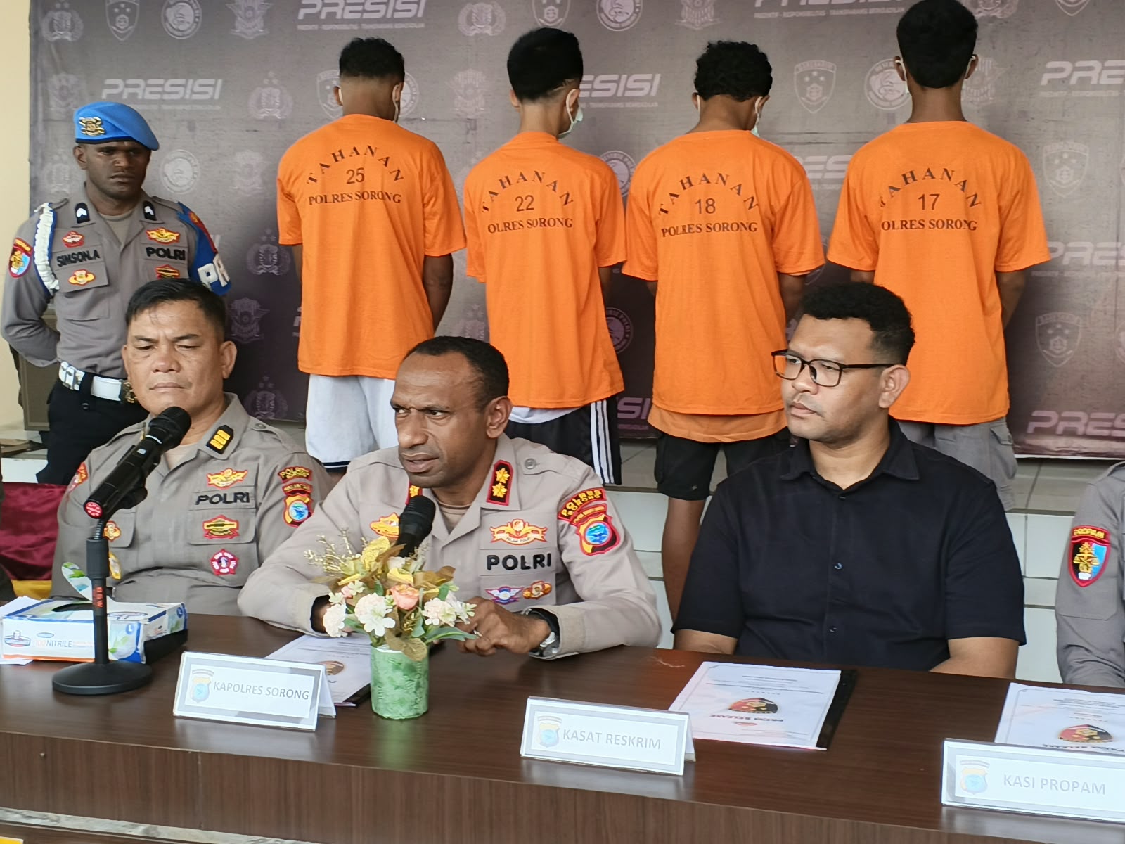 Polres Sorong Ungkap Dua Kasus Kejahatan, Tiga ABH Terlibat Pencurian 20 Motor